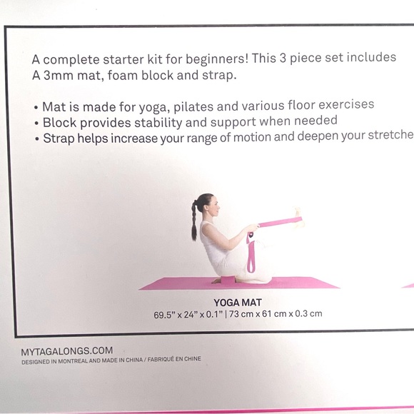 NWT MYTAGALONGS Yoga Workout Kit 3 Piece Set - Picture 12 of 15